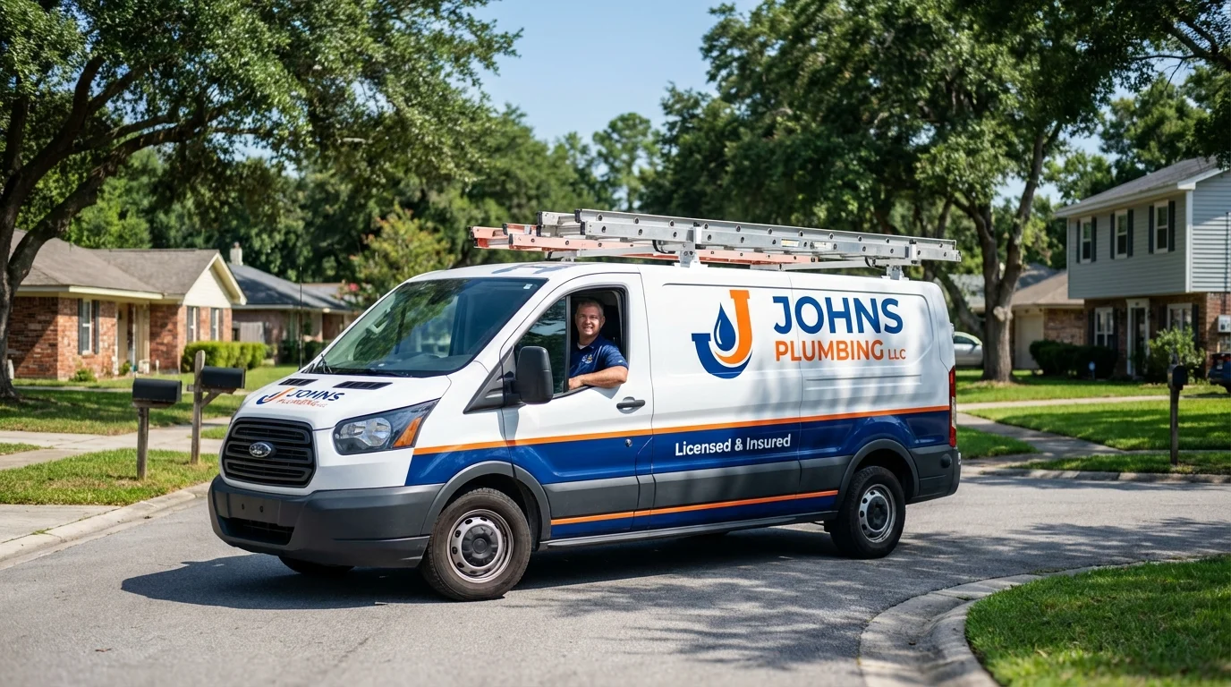 Johns Plumbing LLC service van in Shenandoah, VA