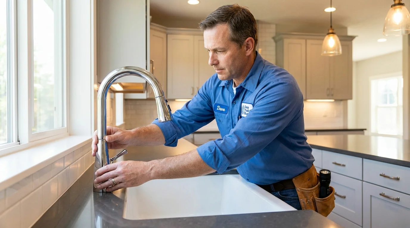 Kitchen faucet installation by Johns Plumbing LLC in Shenandoah