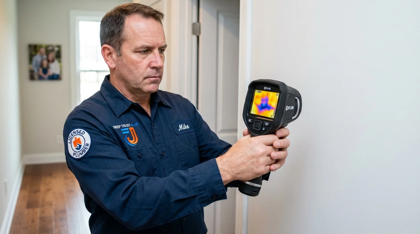 Thermal imaging leak detection by Johns Plumbing LLC in Shenandoah